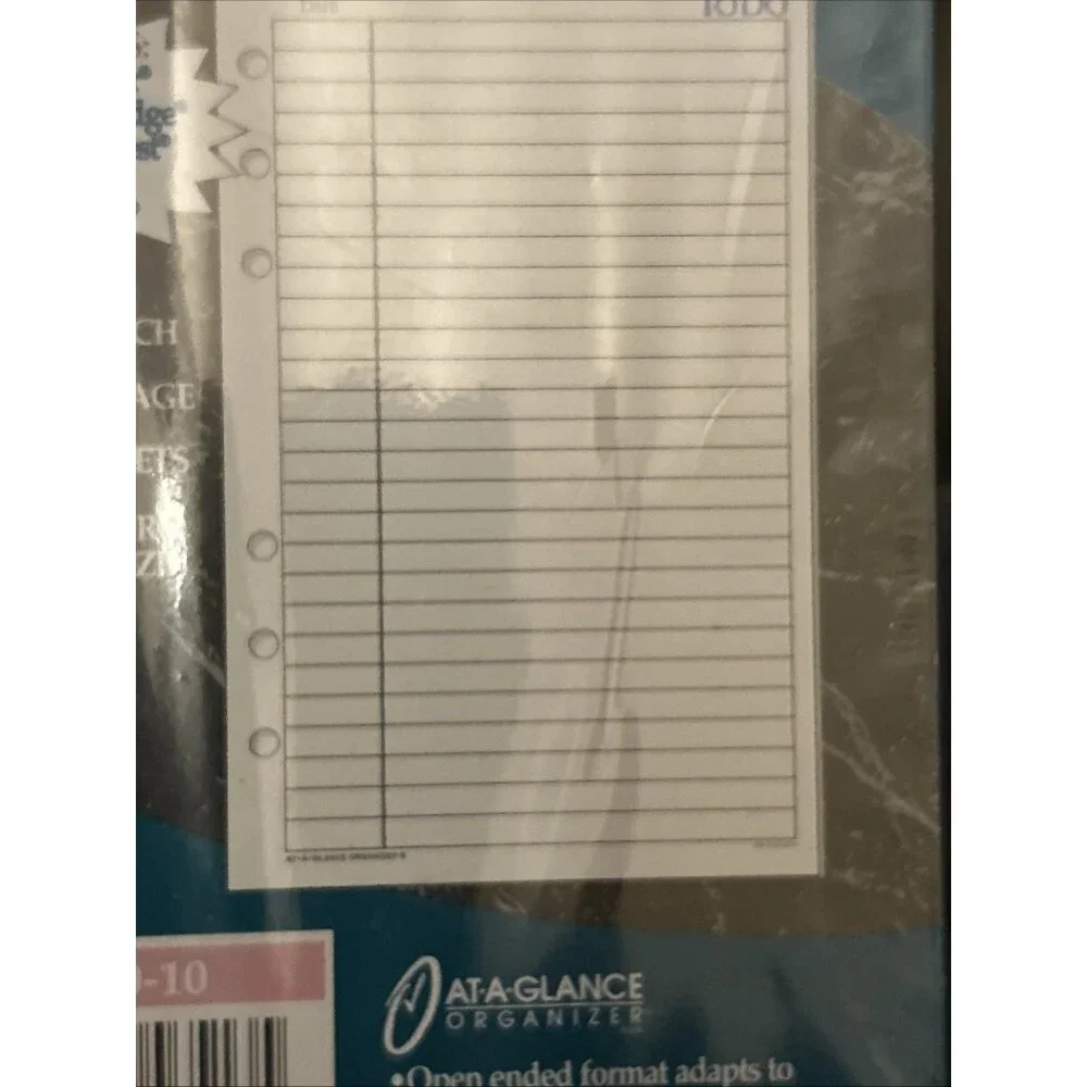 At-A-Glance To Do Pages 3 3/4 x 6 3/4 Day Runner Franklin Cambridge Daytimer New